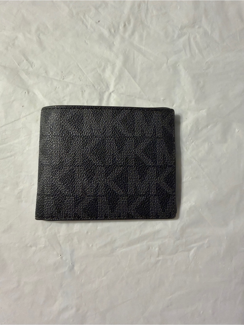 Michael Kors Men’s Signature Logo Bifold Wallet Black Brown MK